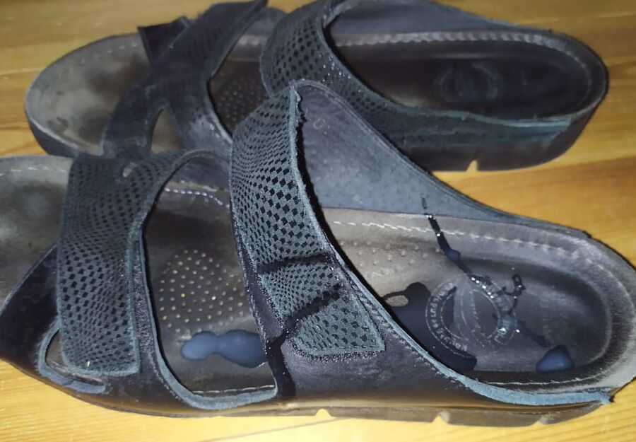 My girlfriend&;s worn Batz sandal