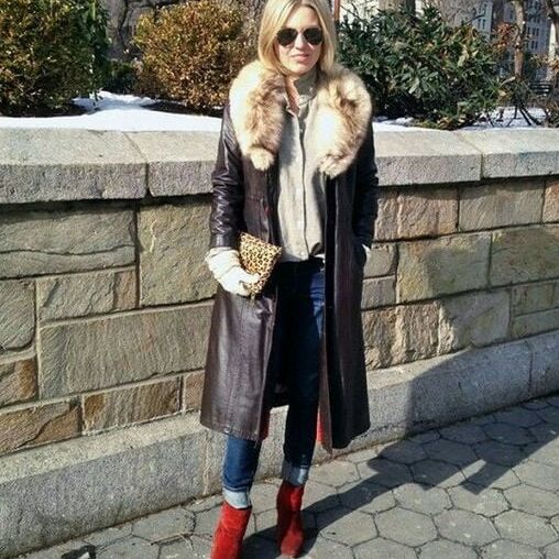 Brown Leather Coat - by RedBull