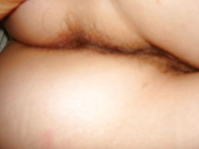 - my wife Annett - naked and hairy on the beach