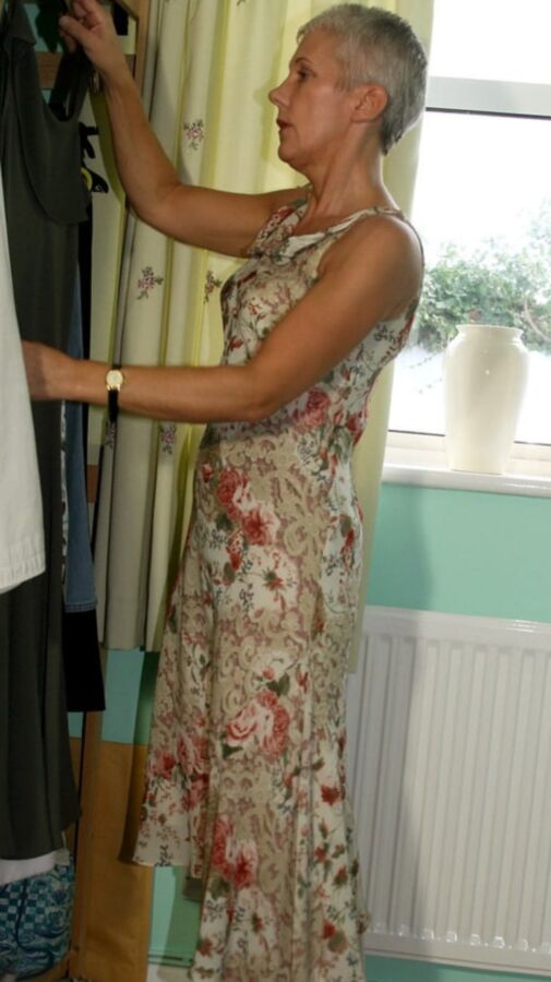 My pen-friend Rita strips from dress and white lingerie