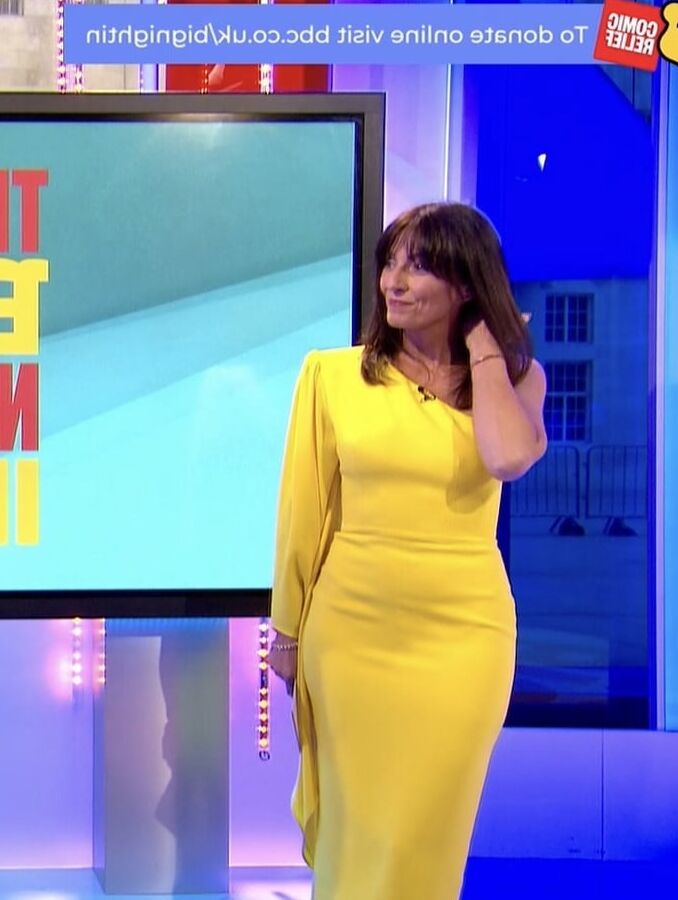 Davina McCall,Very tight yellow dress, The Big Night In