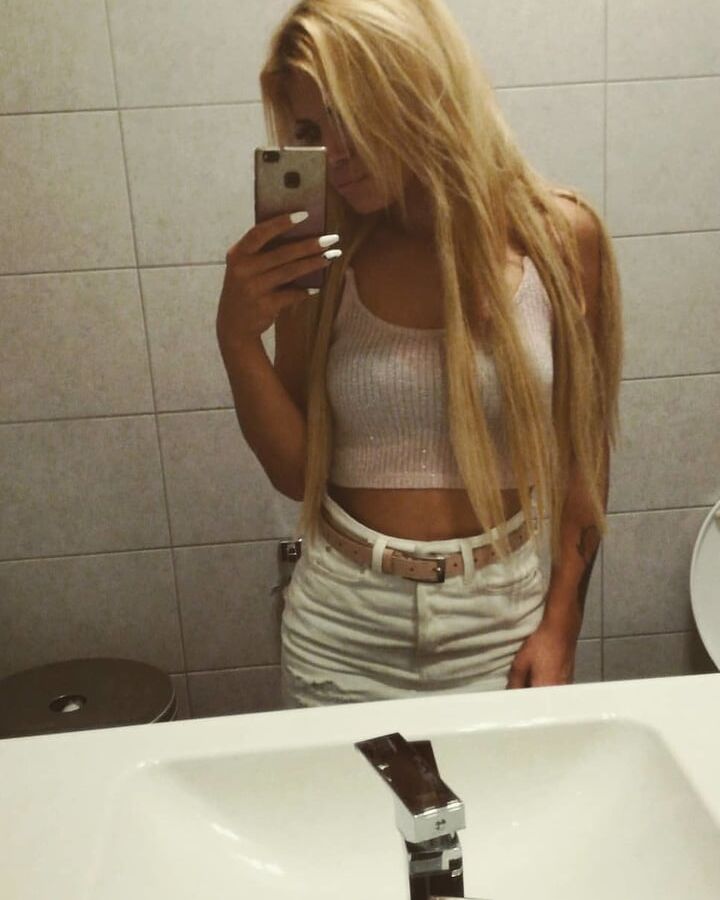 Serbian slut skinny blonde girl Veronika Vojinovic