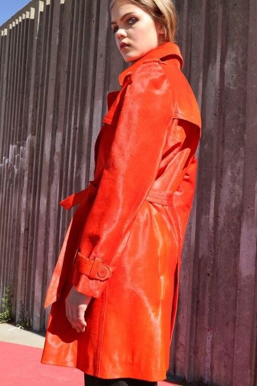 Different Coloured Leather Coat - by Redbull