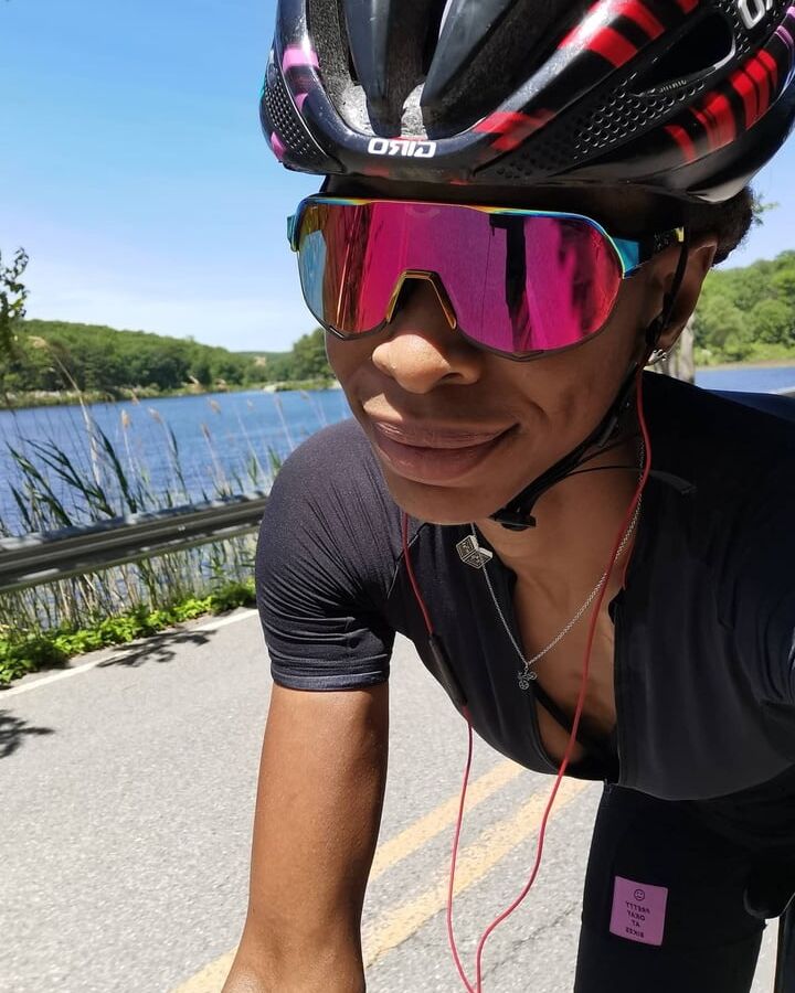 Ebony Spandex Cyclists