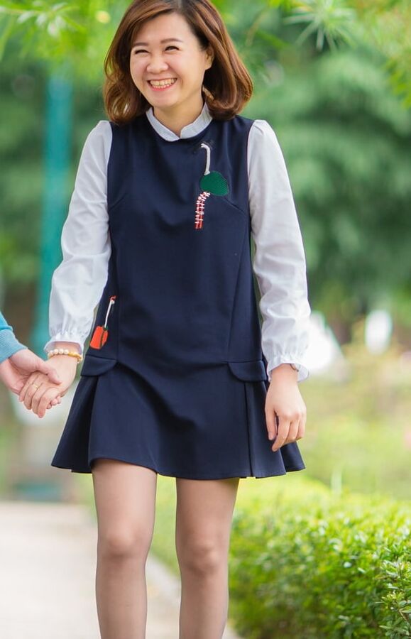 Timid Little Chinese Wifey in Pantyhose