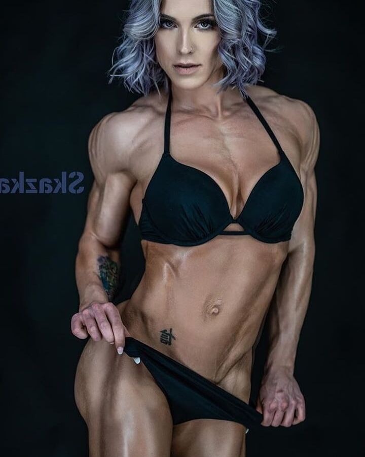 Kassandra Gillis! Beautiful Muscular Purple Hair Beauty!