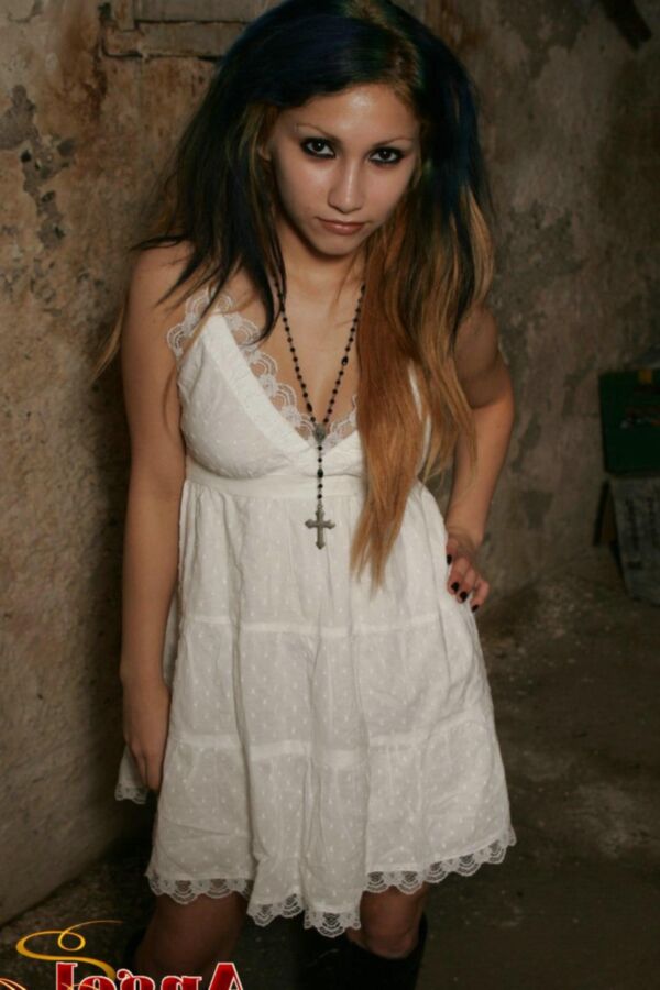 white dress piss
