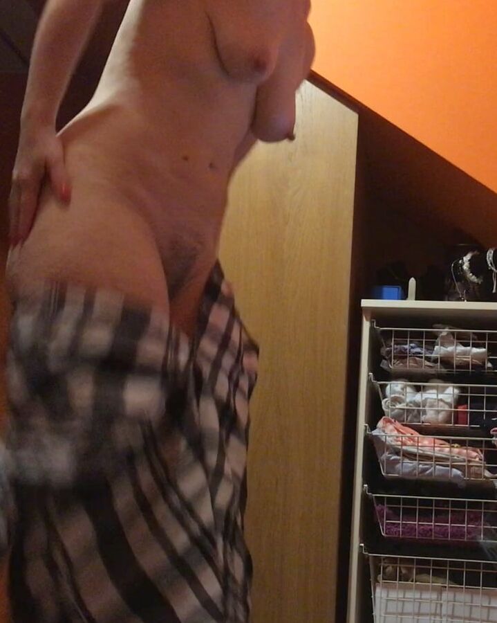 Wife in mens shirt