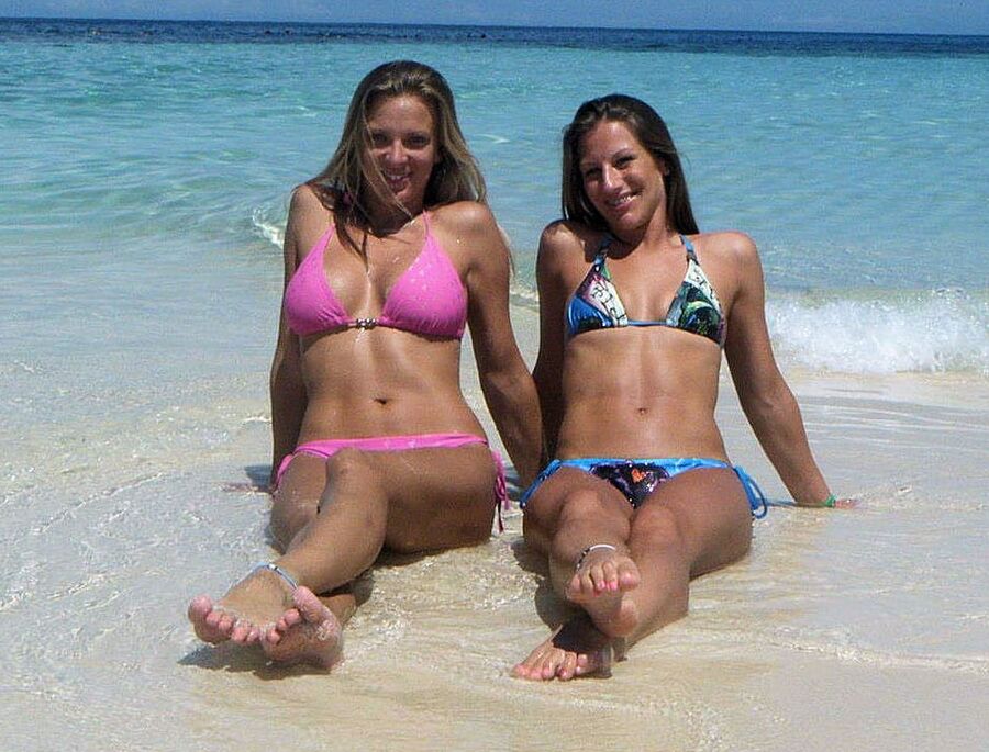 Sarah Takes On Tiny Blue String Bikini
