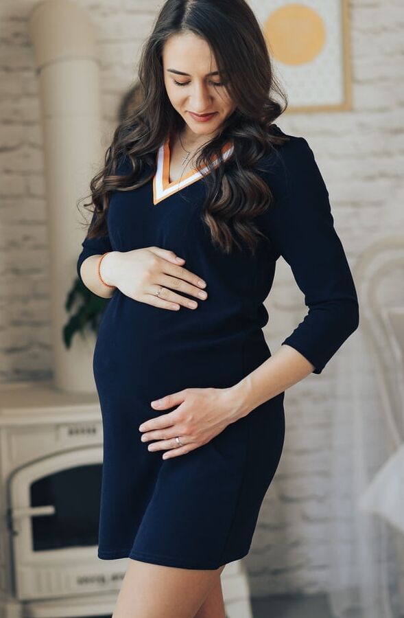 Pregnant Russian Bitch in Tan Pantyhose