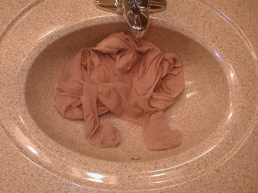 Handwashing the Wife&;s Pantyhose