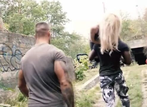 TRIPLE ANAL FUCKED extreme gangbang by Four military men