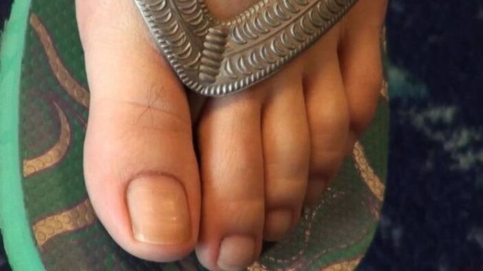 feet and nylon