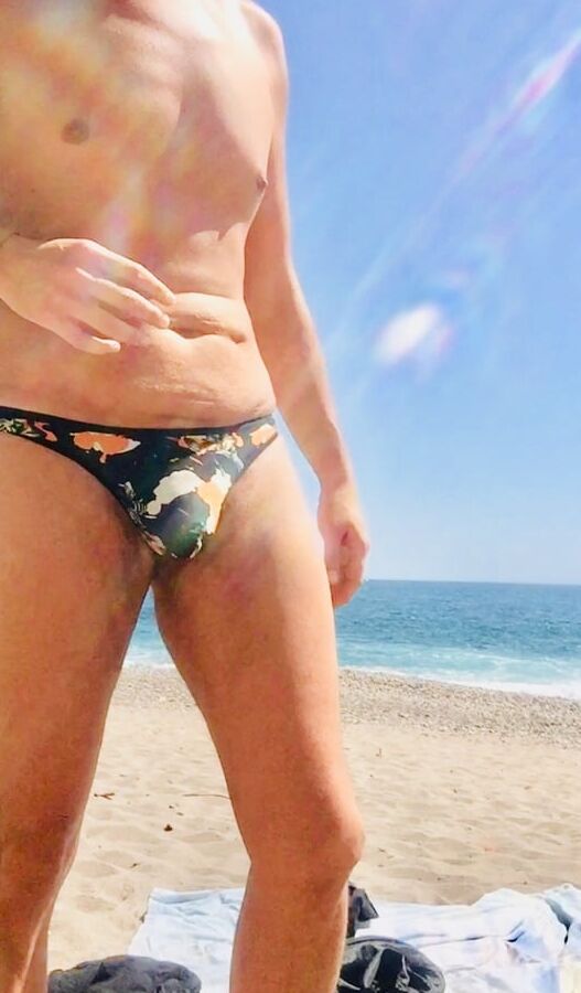 Thong at the beach