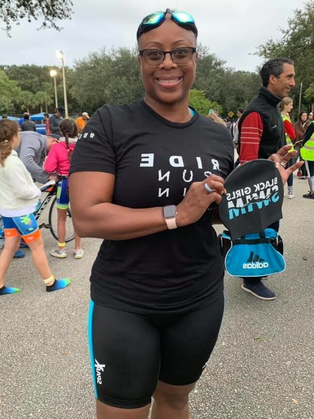 Ebony Spandex Cyclists