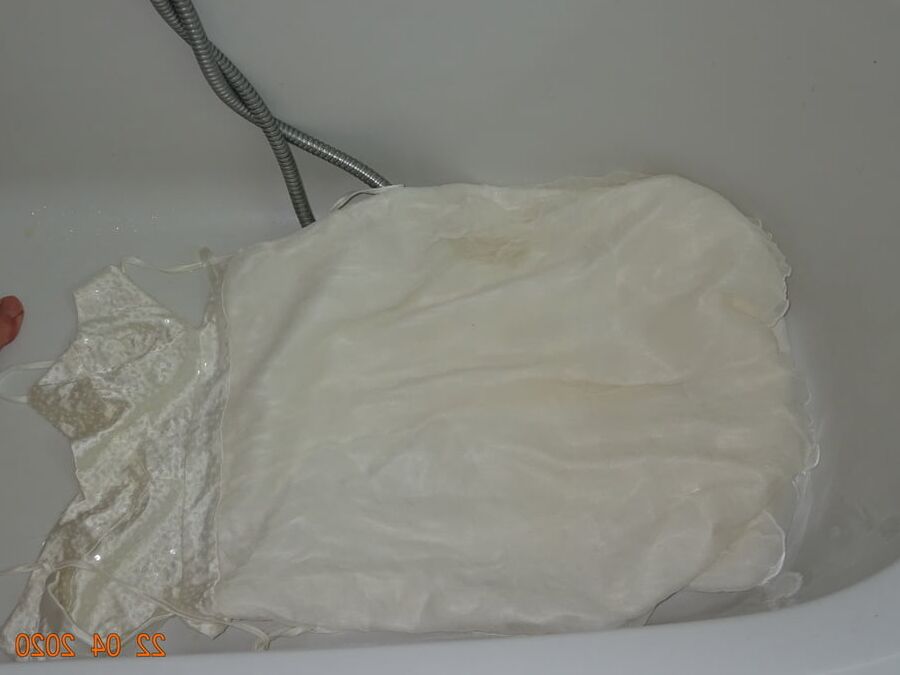 white dress piss