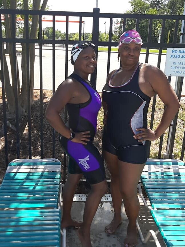 Ebony Spandex Cyclists