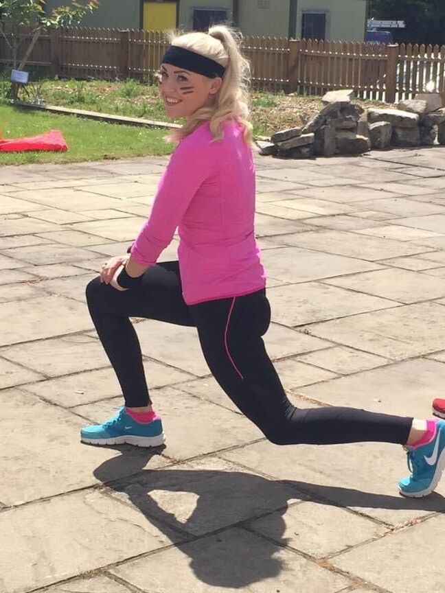 Hot year old blonde, super fit body, thigh gap