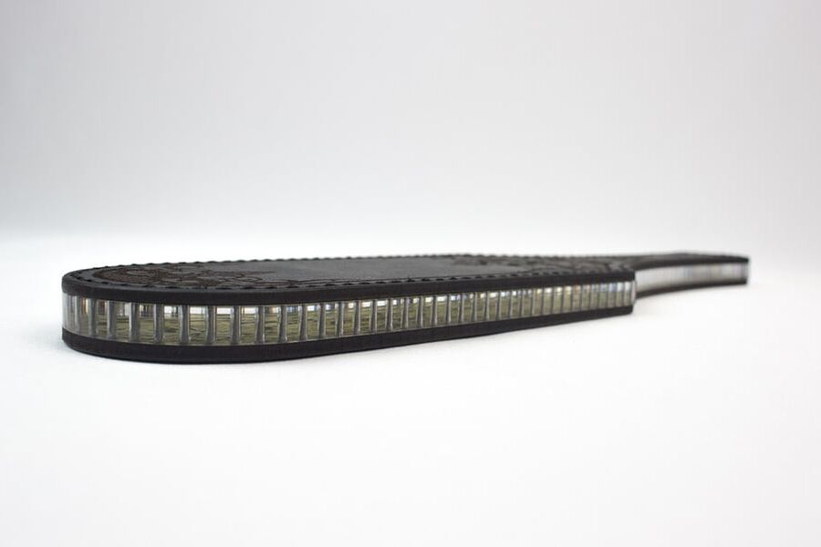Hard Leather Paddle. The Glass Midrib