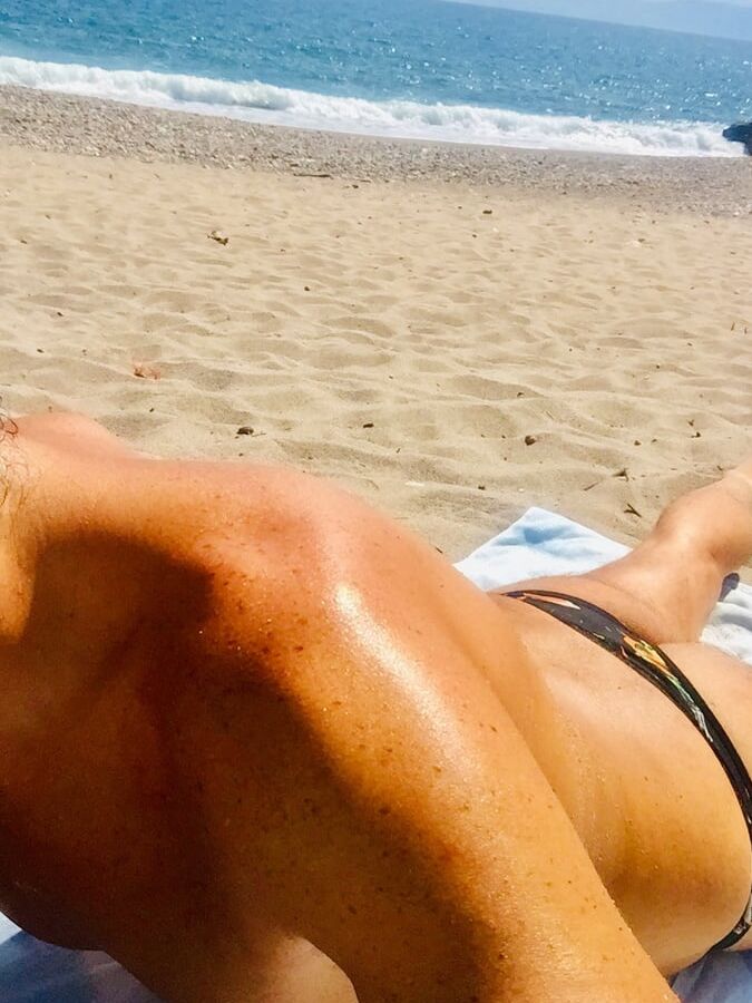 Thong at the beach
