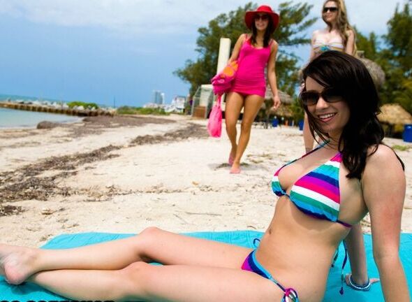 Bikini Hotwife At The Beach