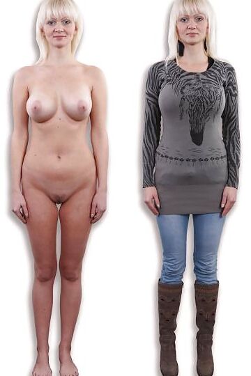 Wife clothed and nude