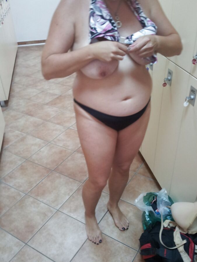 Wife in mens shirt