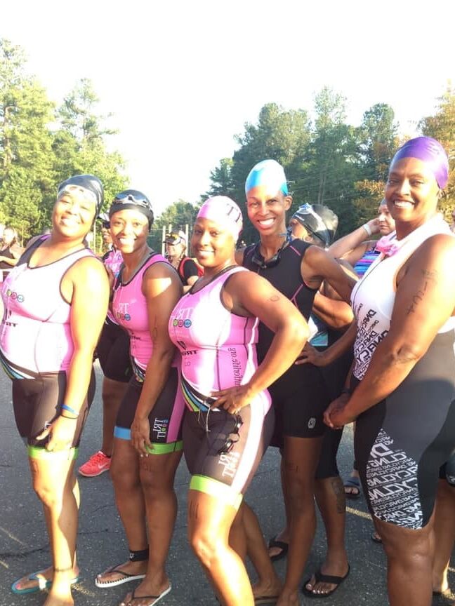 Ebony Spandex Cyclists
