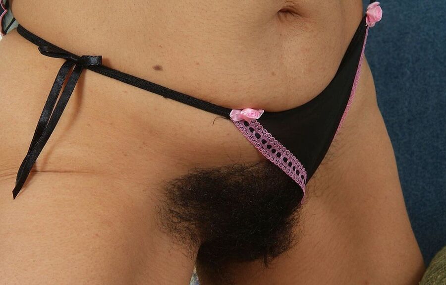 Cute latina hairy model