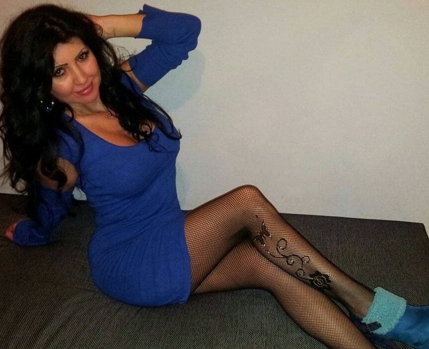 More Blue Dresses and black nylon