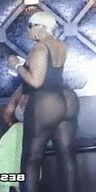 Asses in see through and chaps