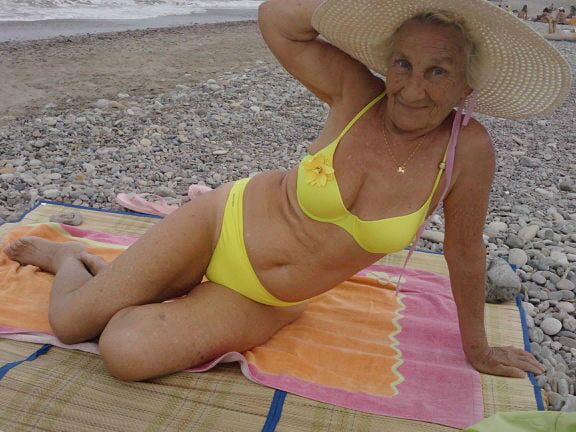 sexy granny in bikini