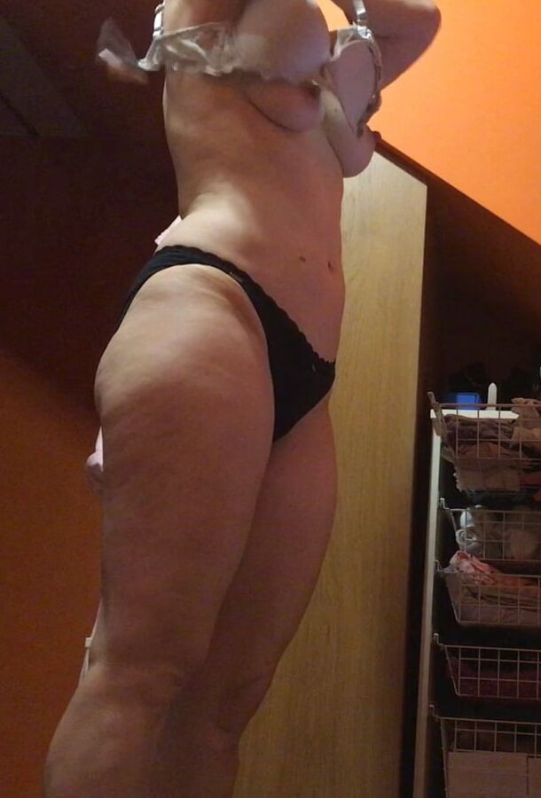 Wife in mens shirt
