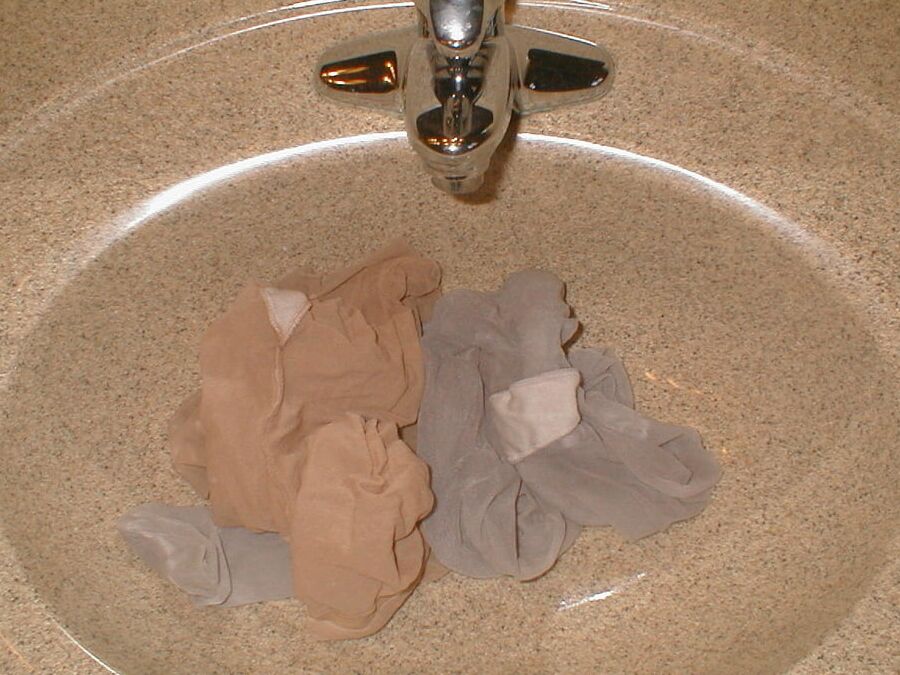 Handwashing the Wife&;s Pantyhose