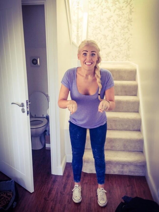 Hot year old blonde, super fit body, thigh gap