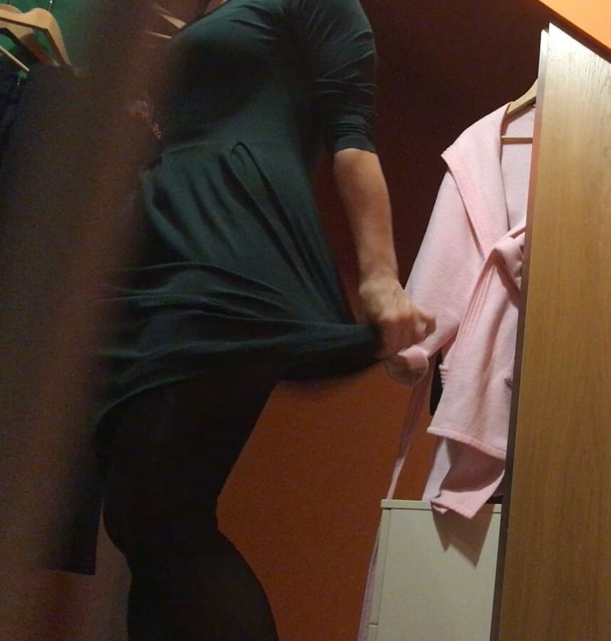 Wife in mens shirt