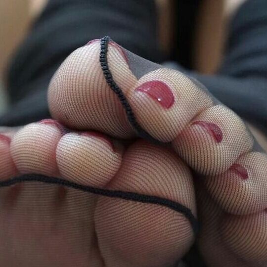 feet and nylon