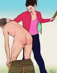Spank man cartoons