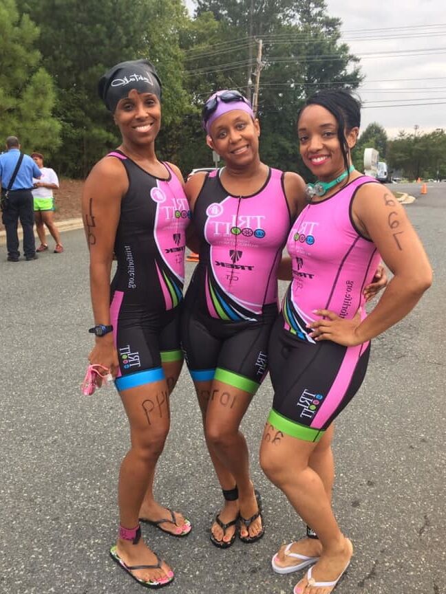 Ebony Spandex Cyclists