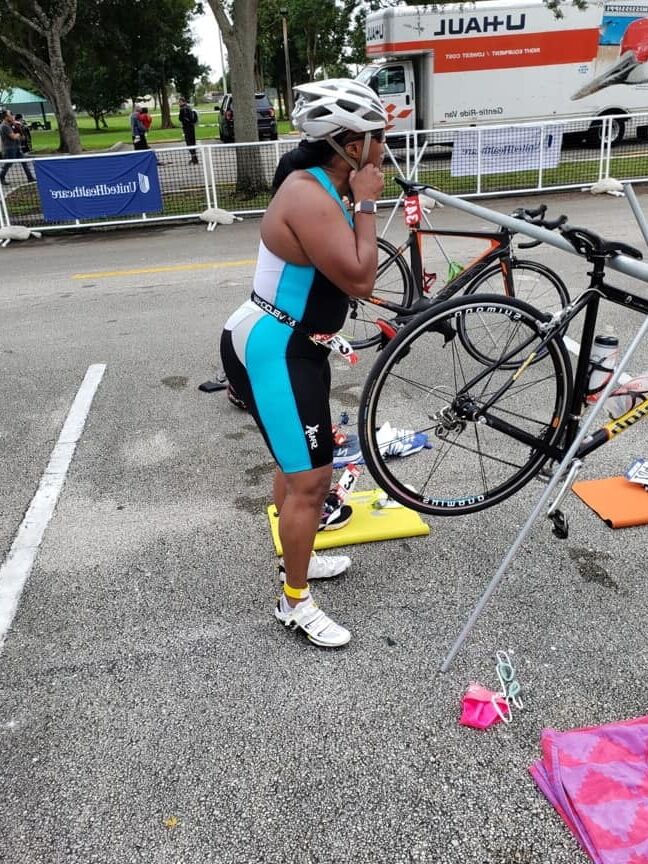 Ebony Spandex Cyclists