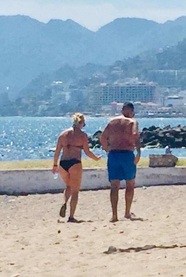 Thong at the beach