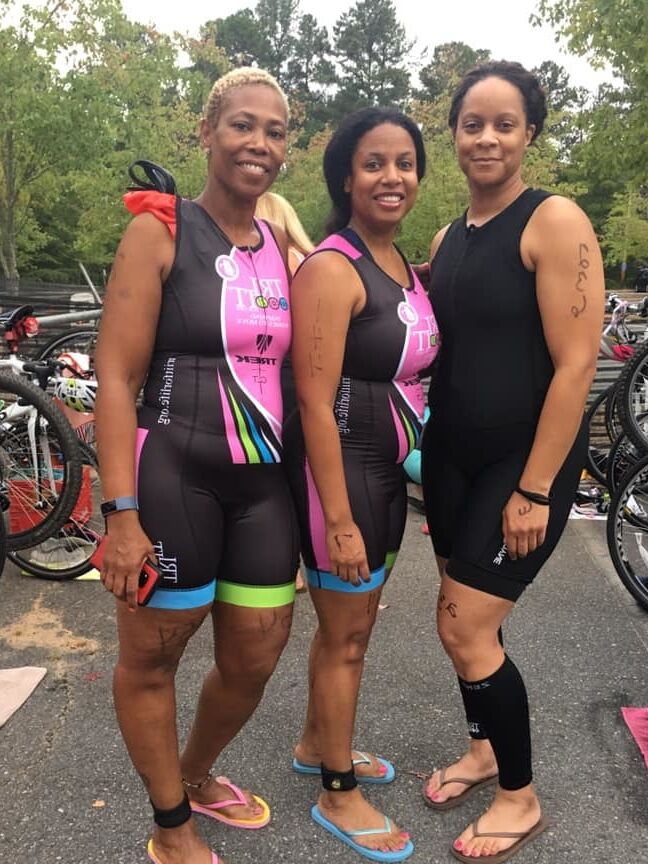 Ebony Spandex Cyclists