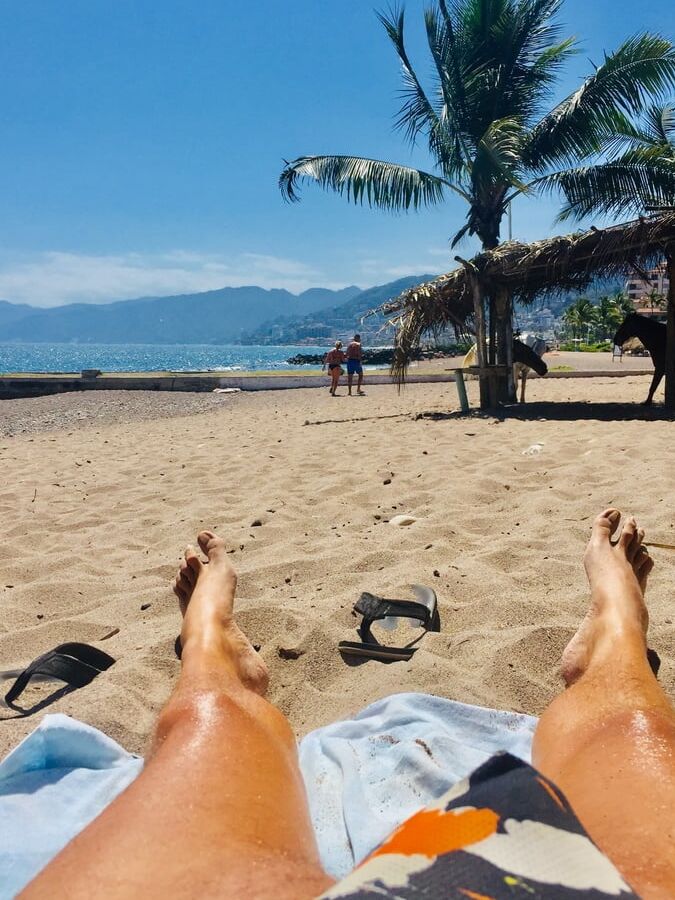 Thong at the beach