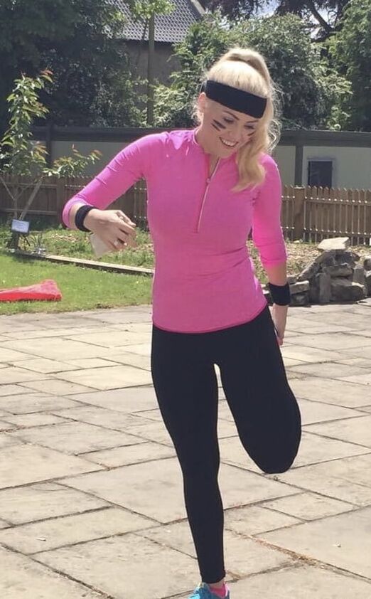 Hot year old blonde, super fit body, thigh gap