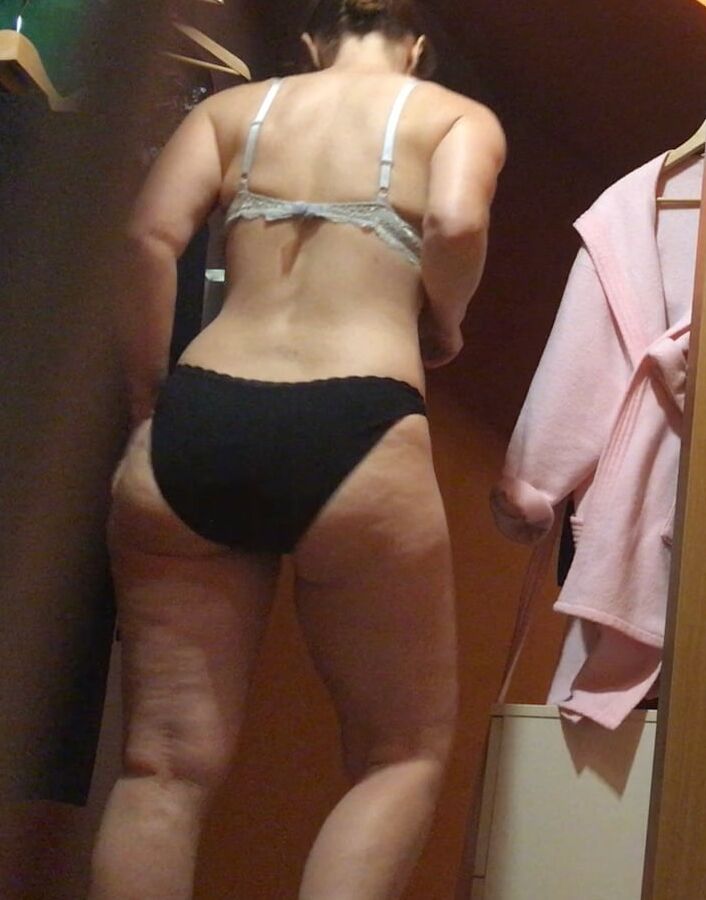 Wife in mens shirt
