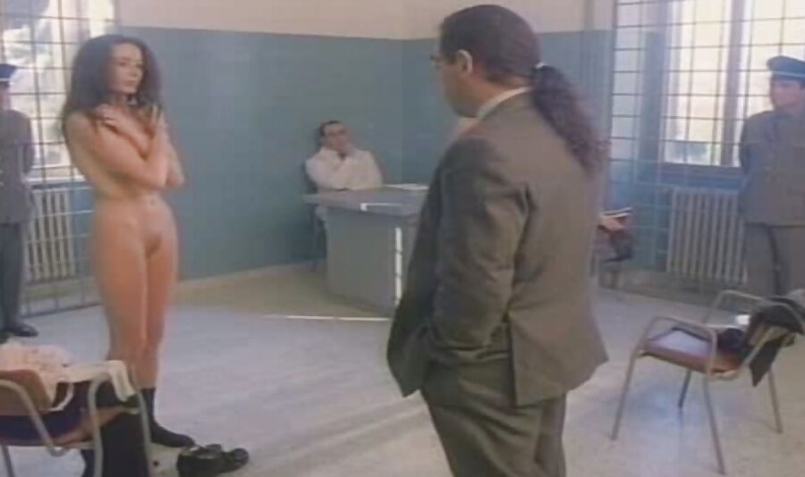 Judicial caning procedure: way to punishment room.