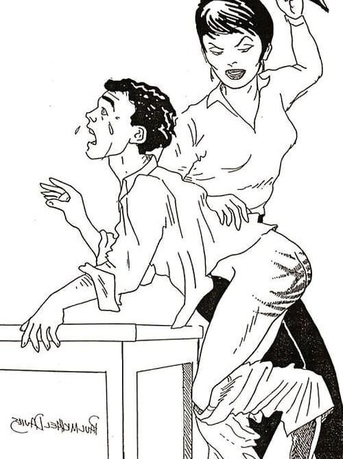 Spank man cartoons