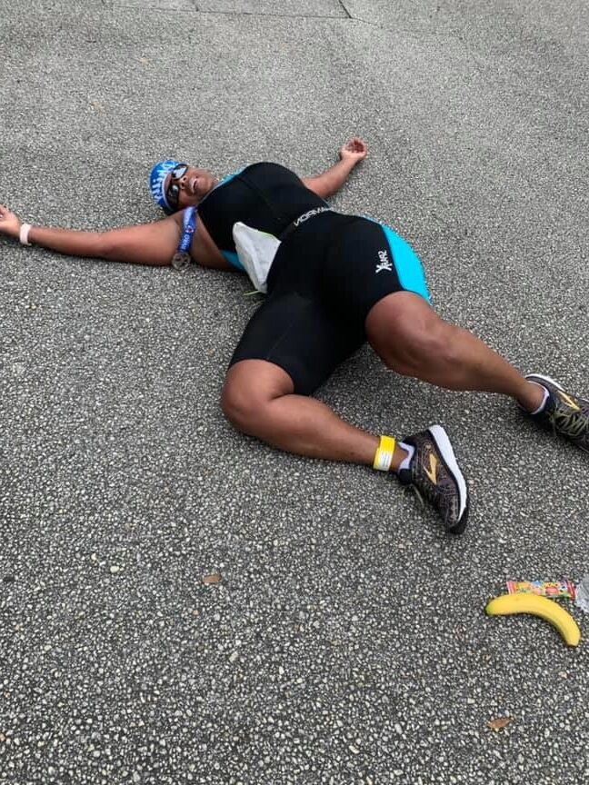 Ebony Spandex Cyclists