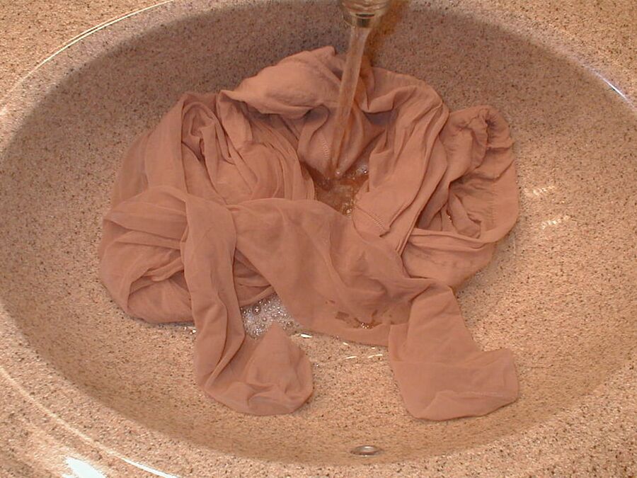Handwashing the Wife&;s Pantyhose