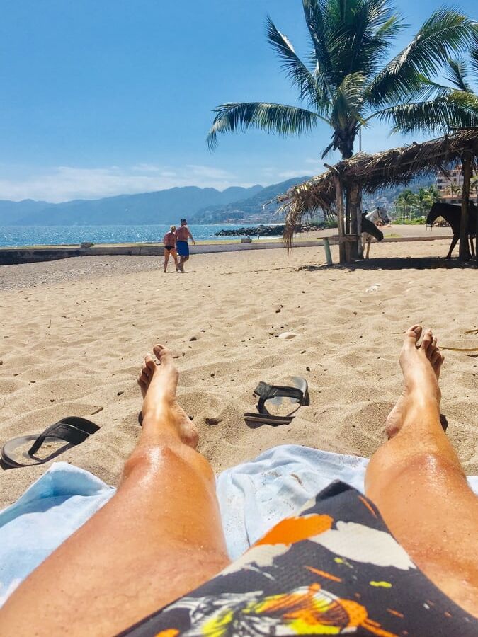 Thong at the beach